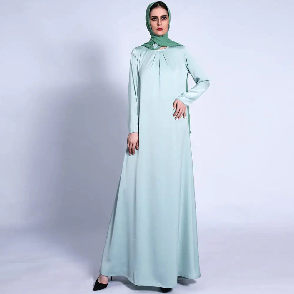 Loose Waist Solid Color Dress