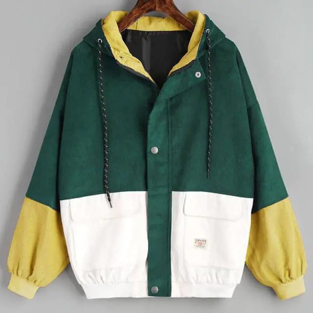 Color Block Hooded Jacket