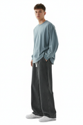 Casual Loose Straight Jeans - Dark Blue