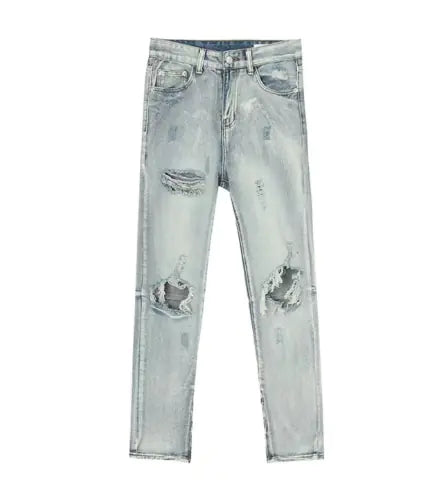 Shredded Denim Pants