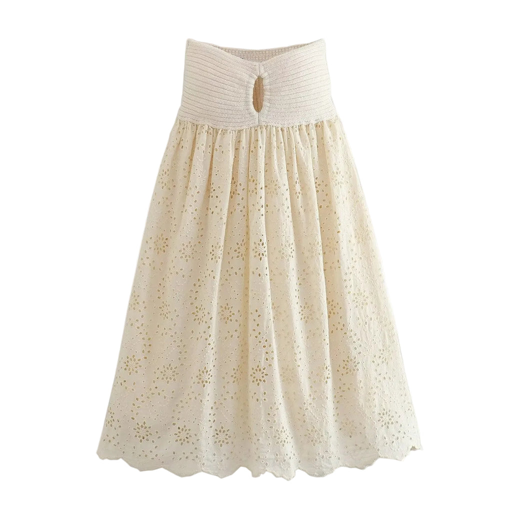 Embroidered Knit Dress