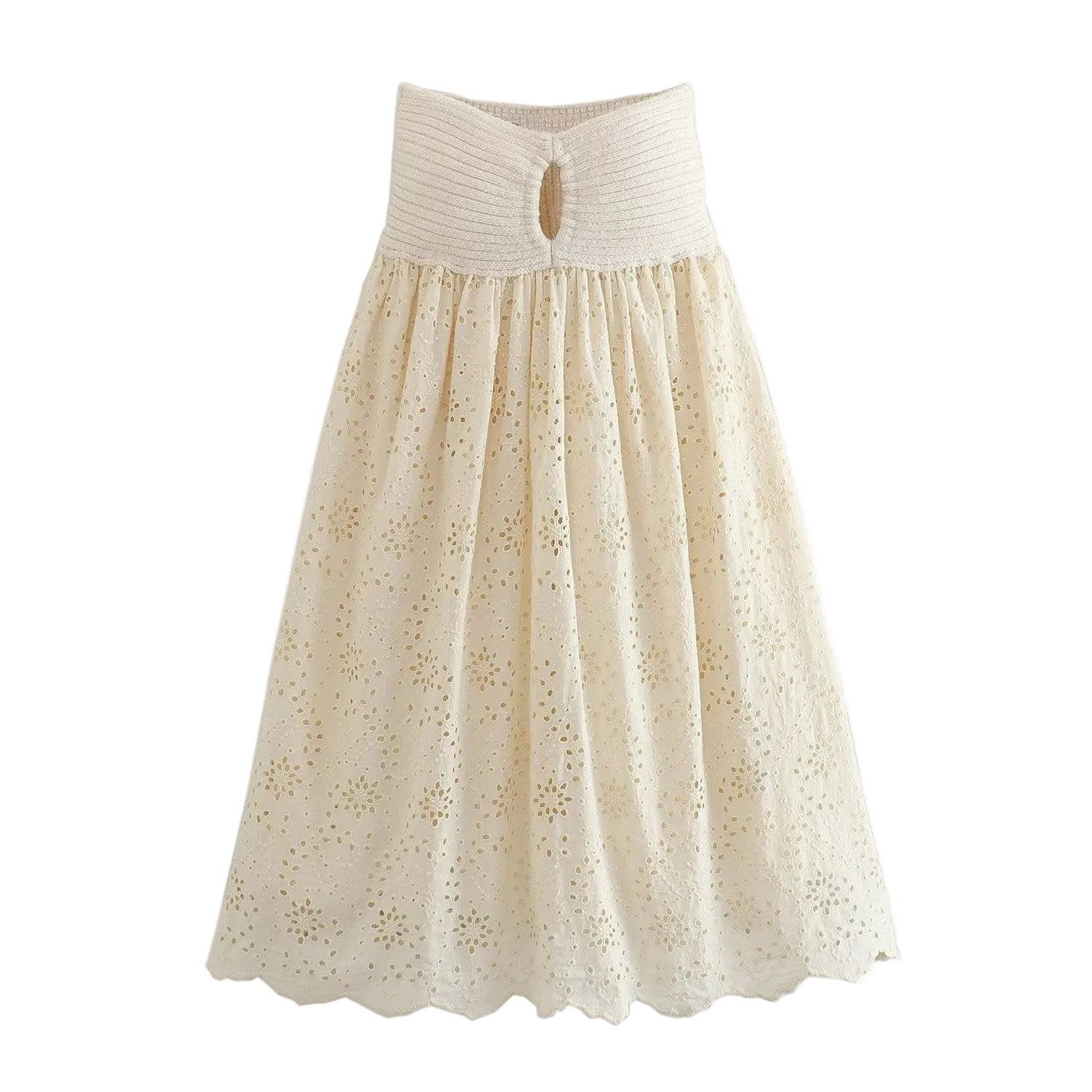 Embroidered Knit Dress