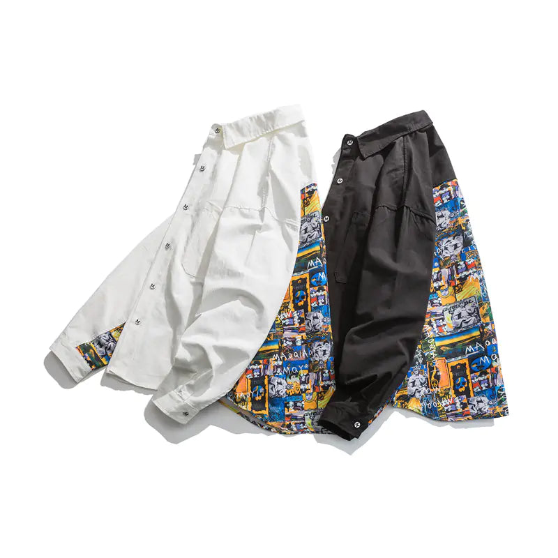 Retro Loose Fit Graffiti Shirt