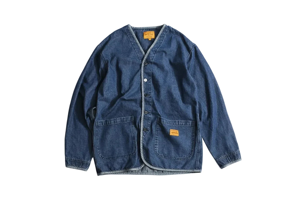 Retro V-Neck Denim Jacket