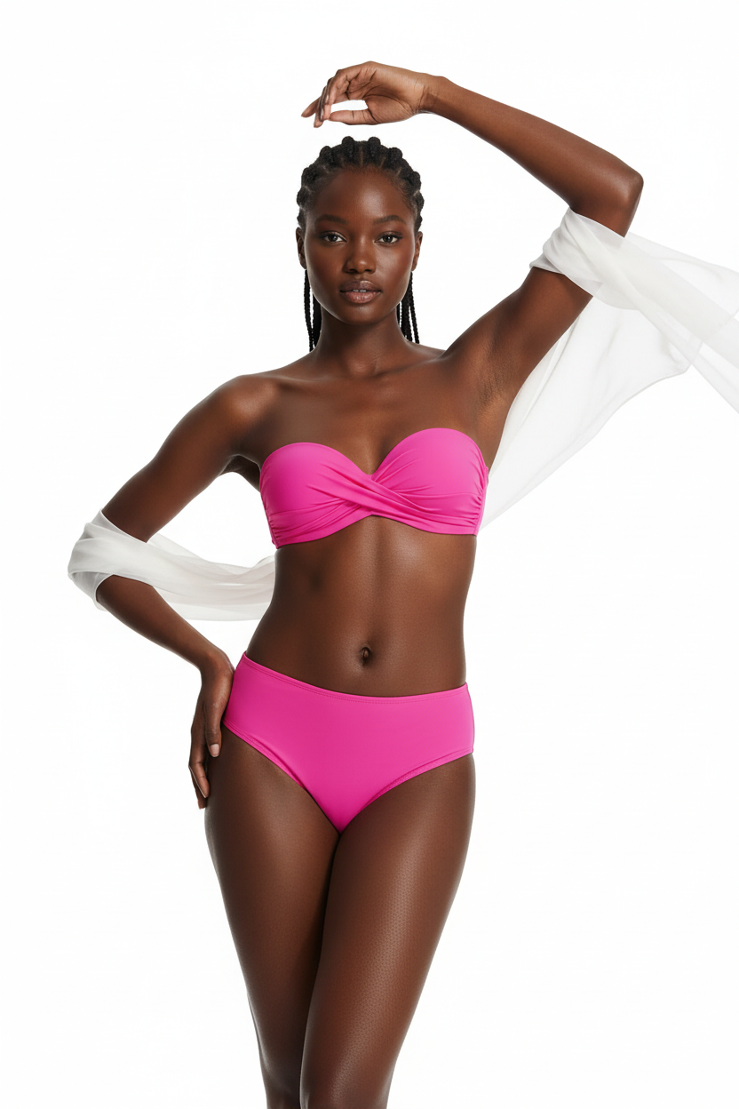Diverse model wearing product in studio - 4K