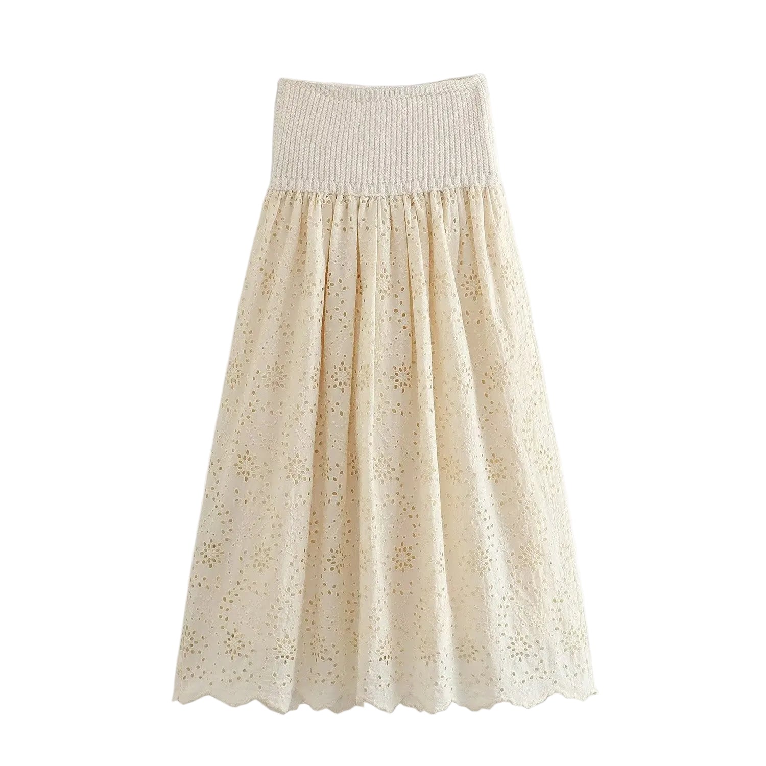 Embroidered Knit Dress