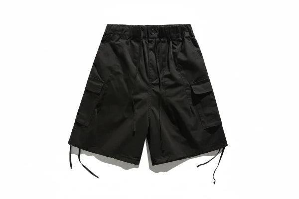 Pleated Multi-pocket Casual Shorts