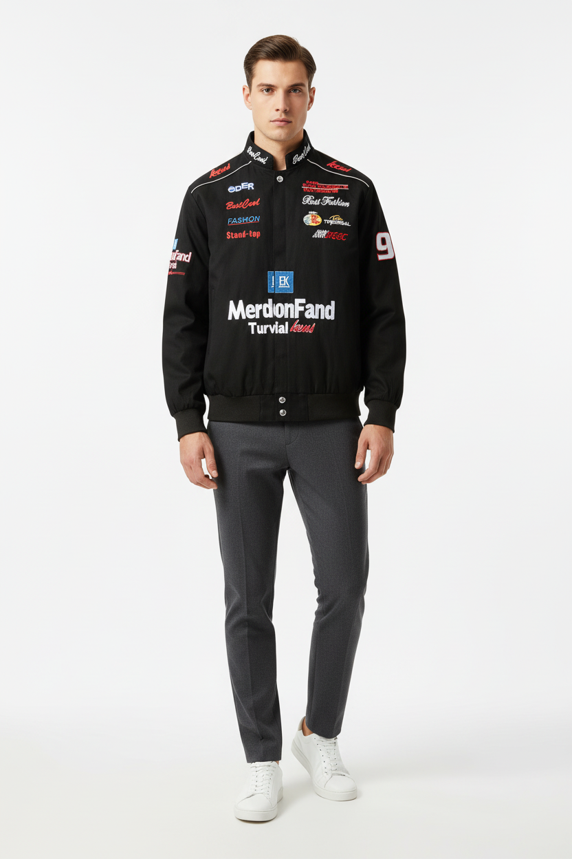 Embroidered Collar Jacket - Male Model