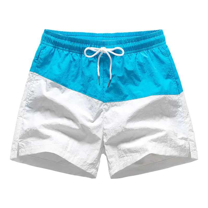 Japanese Style Color Block Casual Shorts