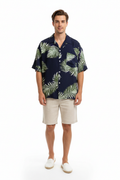 Floral Short Sleeve Shirt - Male Model