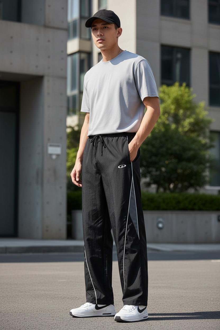 Functional Sports Casual Straight Pants - Male Model