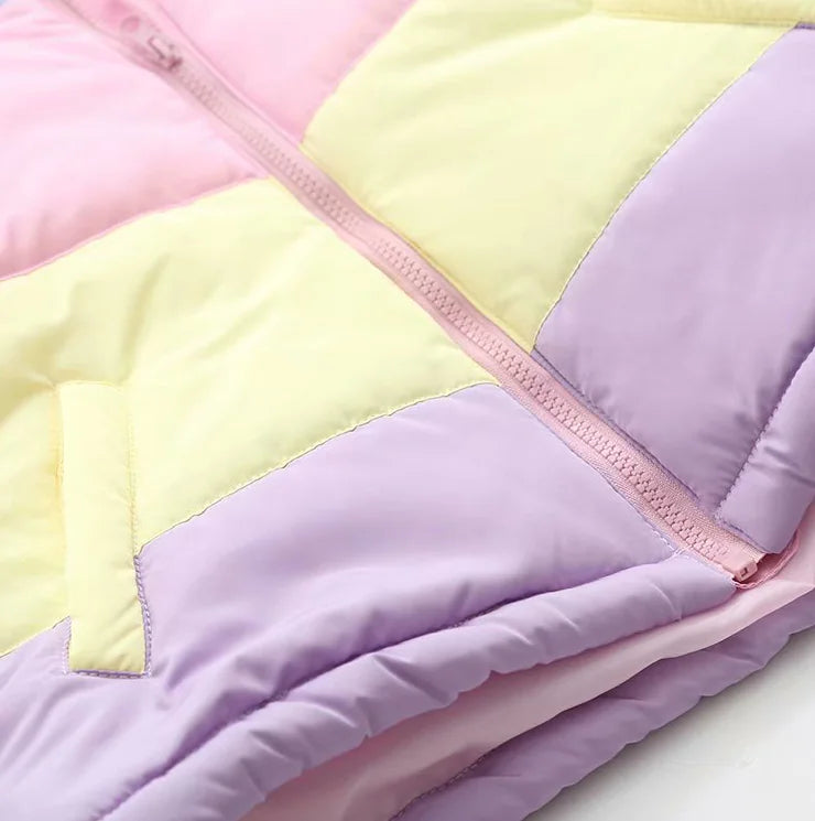 Rainbow Loose Thick Cotton Jacket
