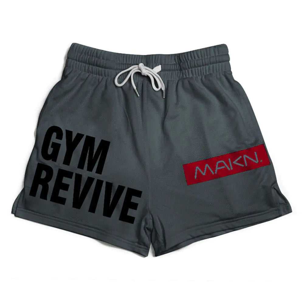 Multicolor Breathable Mesh Running Shorts