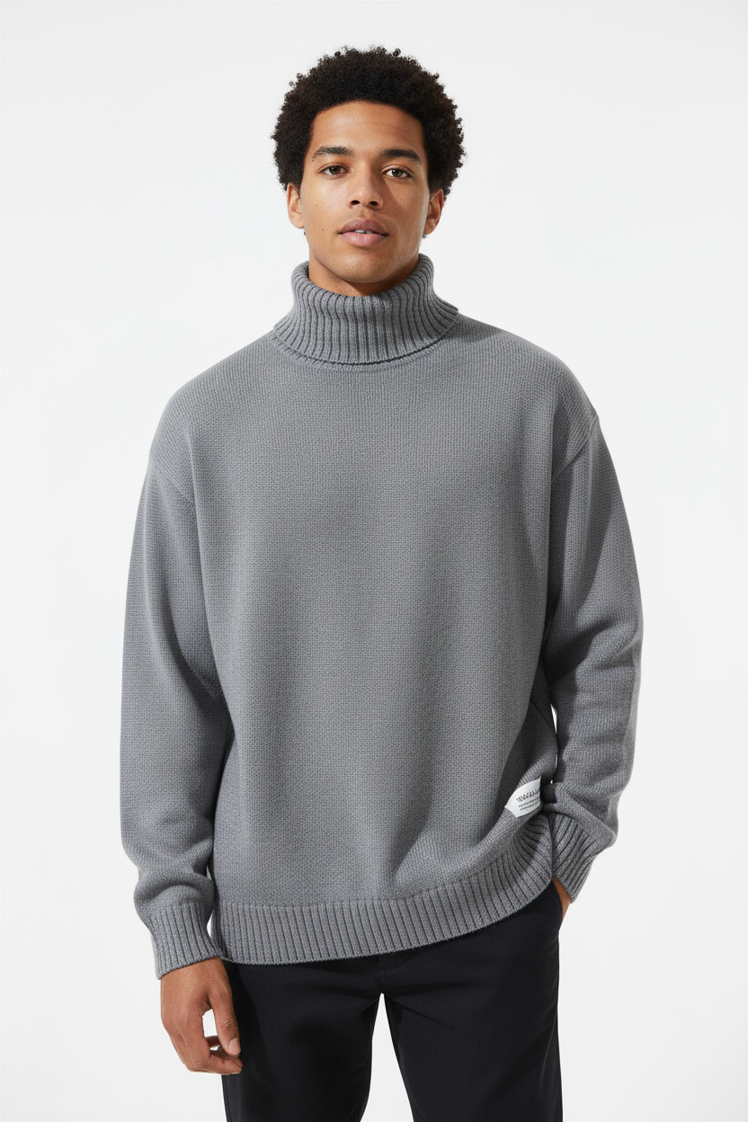 Japanese Retro High Neck Sweater