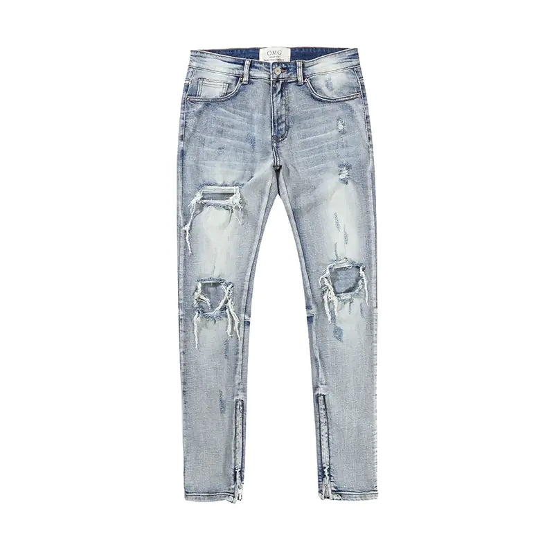 Shredded Denim Pants