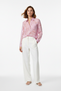 Loose Casual Chiffon Shirt Top - White