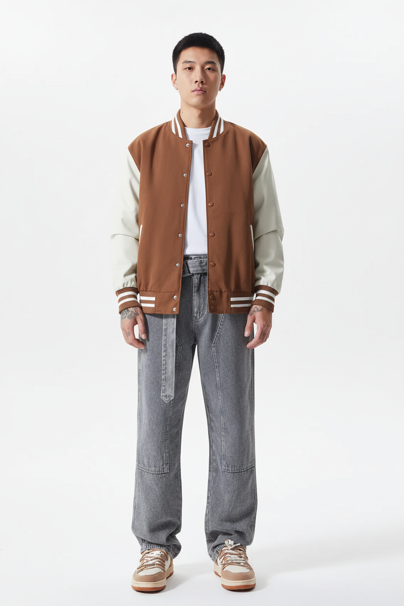 Loose Denim Pants - Light Gray