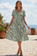 Loose Short Sleeve Dress - Female Model