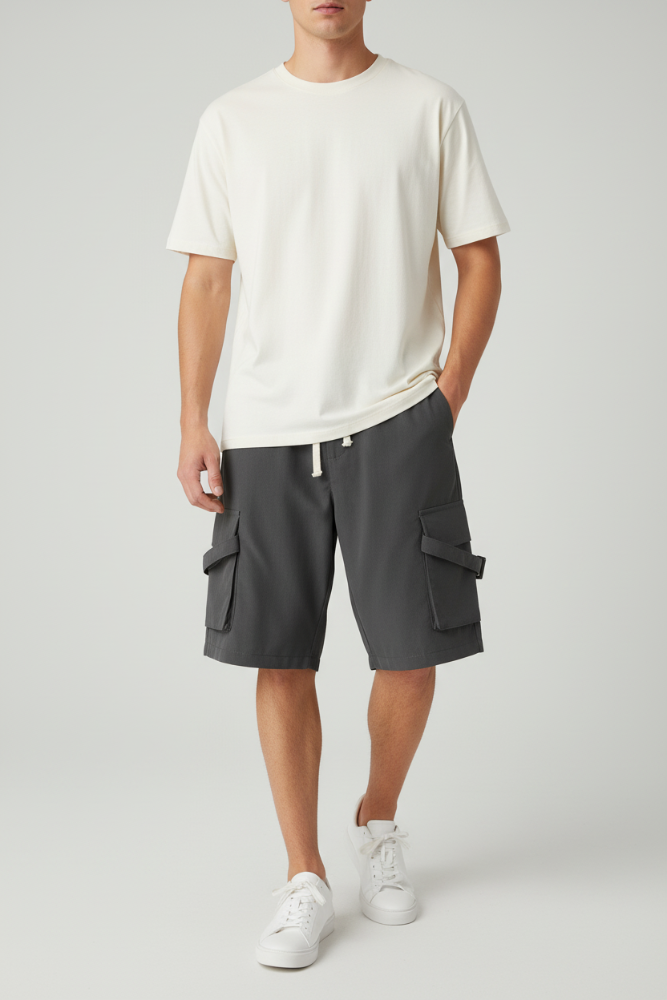 Loose Straight Pants - Male Model