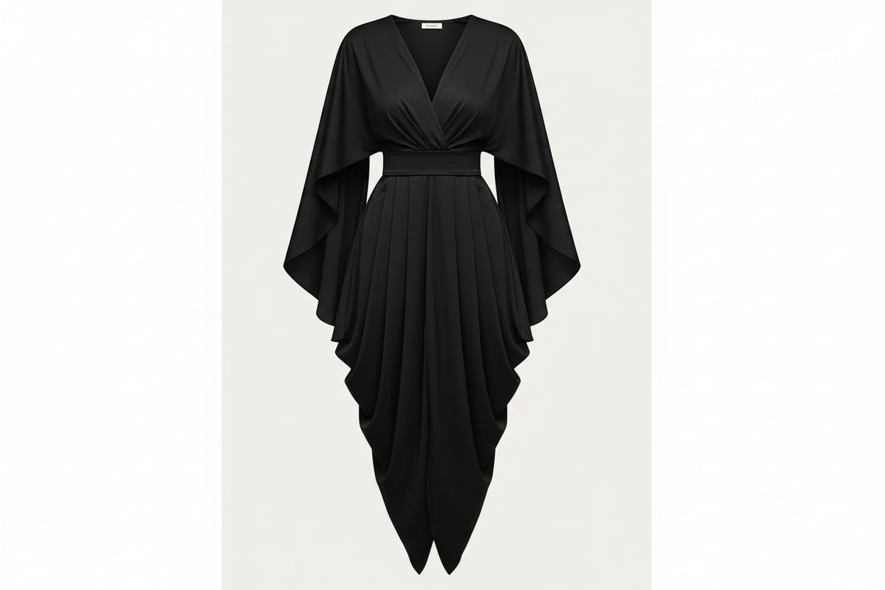 Pleated Wave Dress