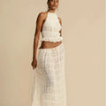 Two-Piece Chiffon Pleated Dress