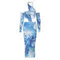 Open-Back Irregular Split Dress