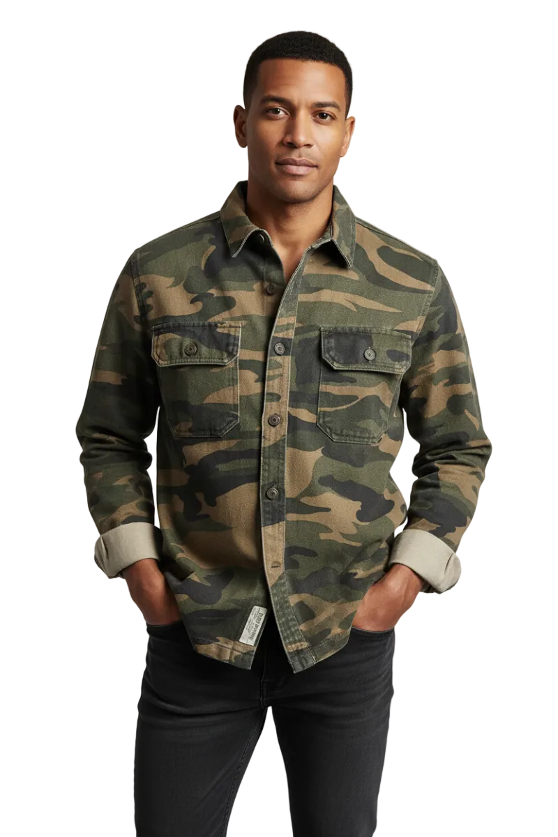 Vintage Washed Cotton Work Shirt (Fall/Winter)