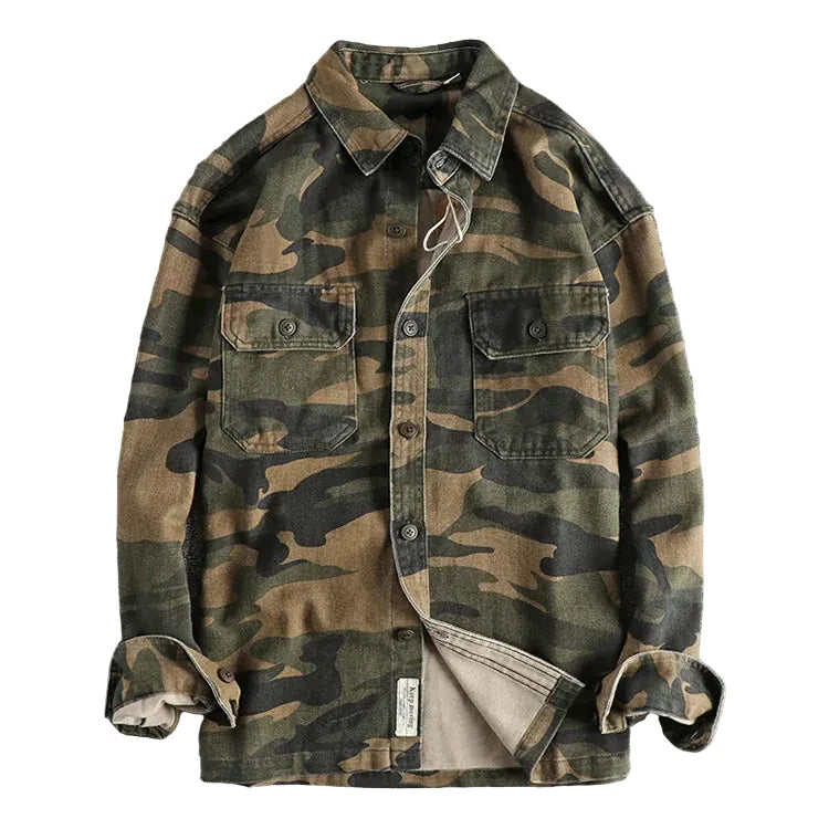 Vintage Washed Cotton Work Shirt (Fall/Winter)