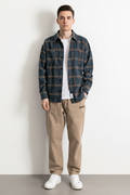 Plaid Shirt Jacket - Male Model with Face