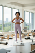 Reversible Nylon Workout Apparel in Nude