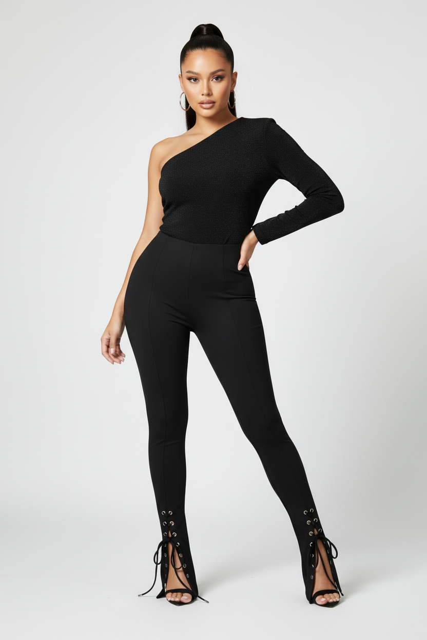 Tight Split Bell-Bottom Pants