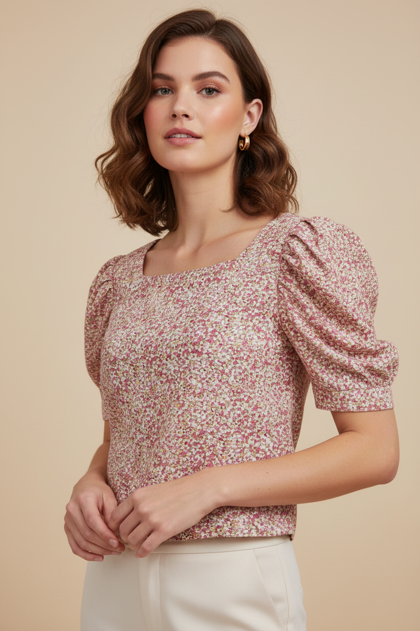 Spring Printed Loose Long-sleeved European Tops