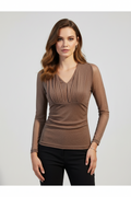V-neck Long-sleeved Tops - Autumn Fashion