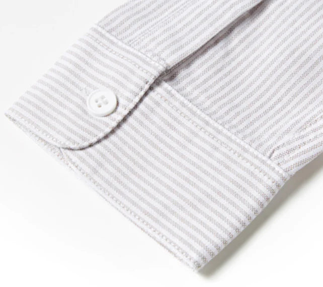 Striped Slim Fit Cotton Work Shirt