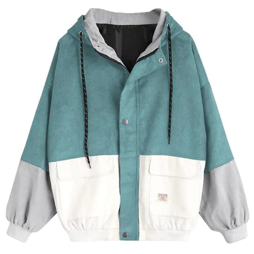 Color Block Hooded Jacket