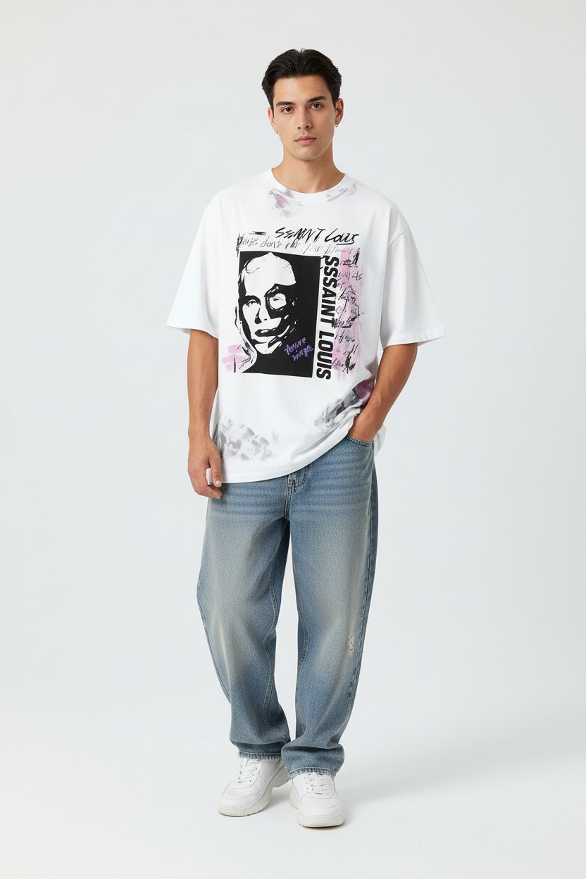 Saint Louis Logo Unisex Tee - Male Model