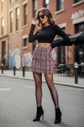 Sexy Hip Short Skirt - Female Model