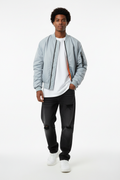 Silver Bomber Jacket male model corrected