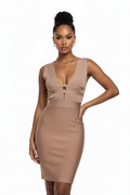 Slim Fit Bandage Dress - Female Model