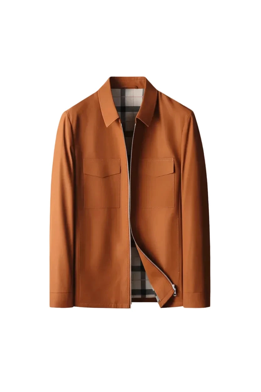 Plaid Overcoat Jacket