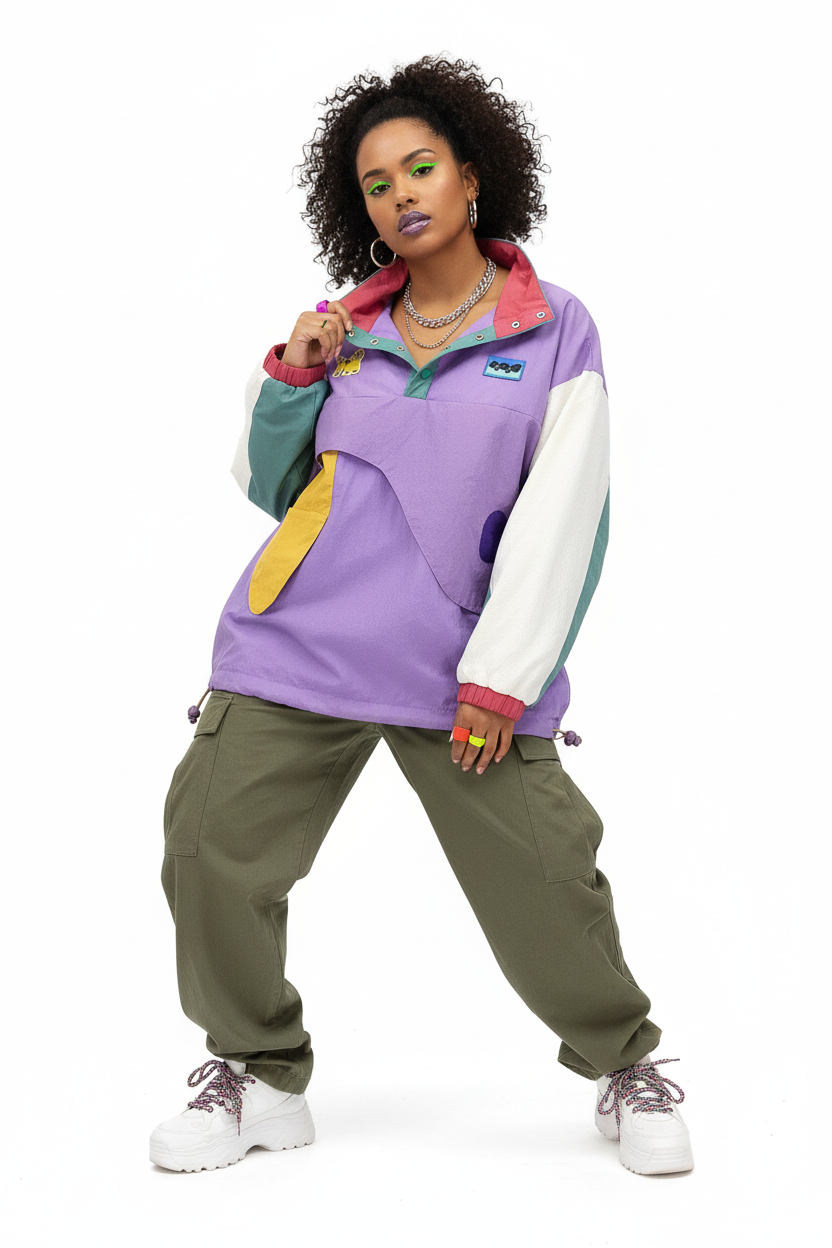 Strange Girl Colorful Jacket - Female Model