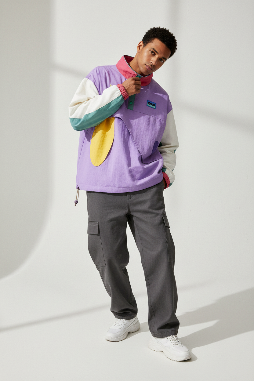 Strange Girl Colorful Jacket - Male Model