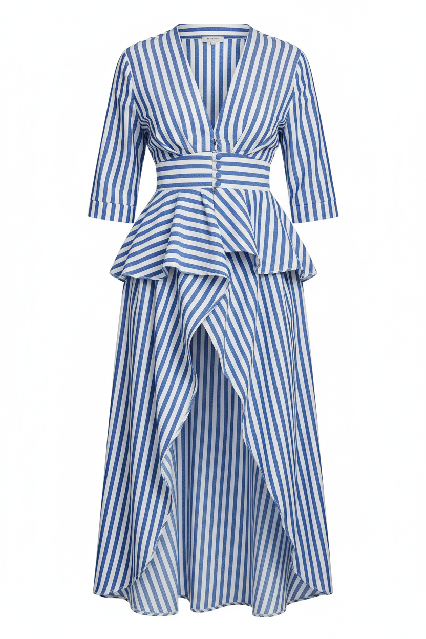 Striped Long and Short Shirts - Product Only