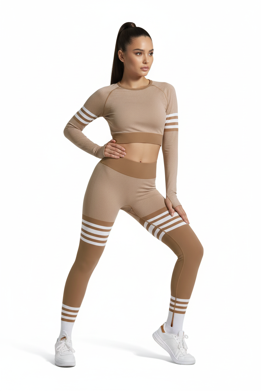 Striped Outdoor Sports Gym Fit - Plain Black