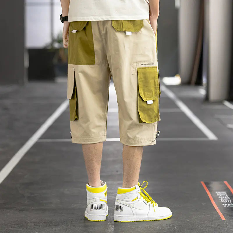 Colorblock Cropped Trousers
