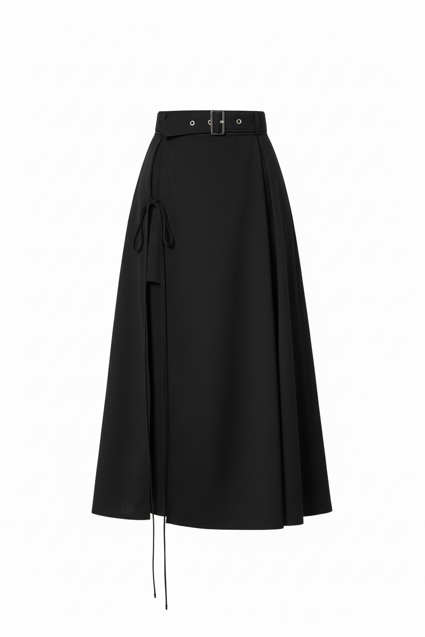 Tie Summer Short Skirt - No Leg Visible