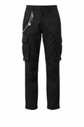 Trendy Men's Straight Black Pants - No Shoes