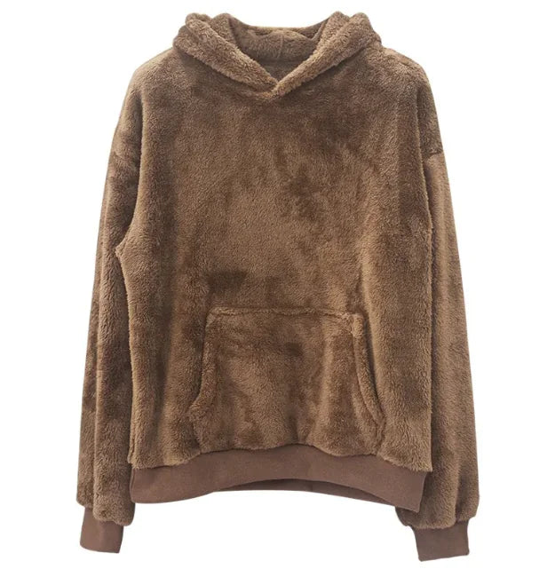 Reversible Hooded Velvet Sweater