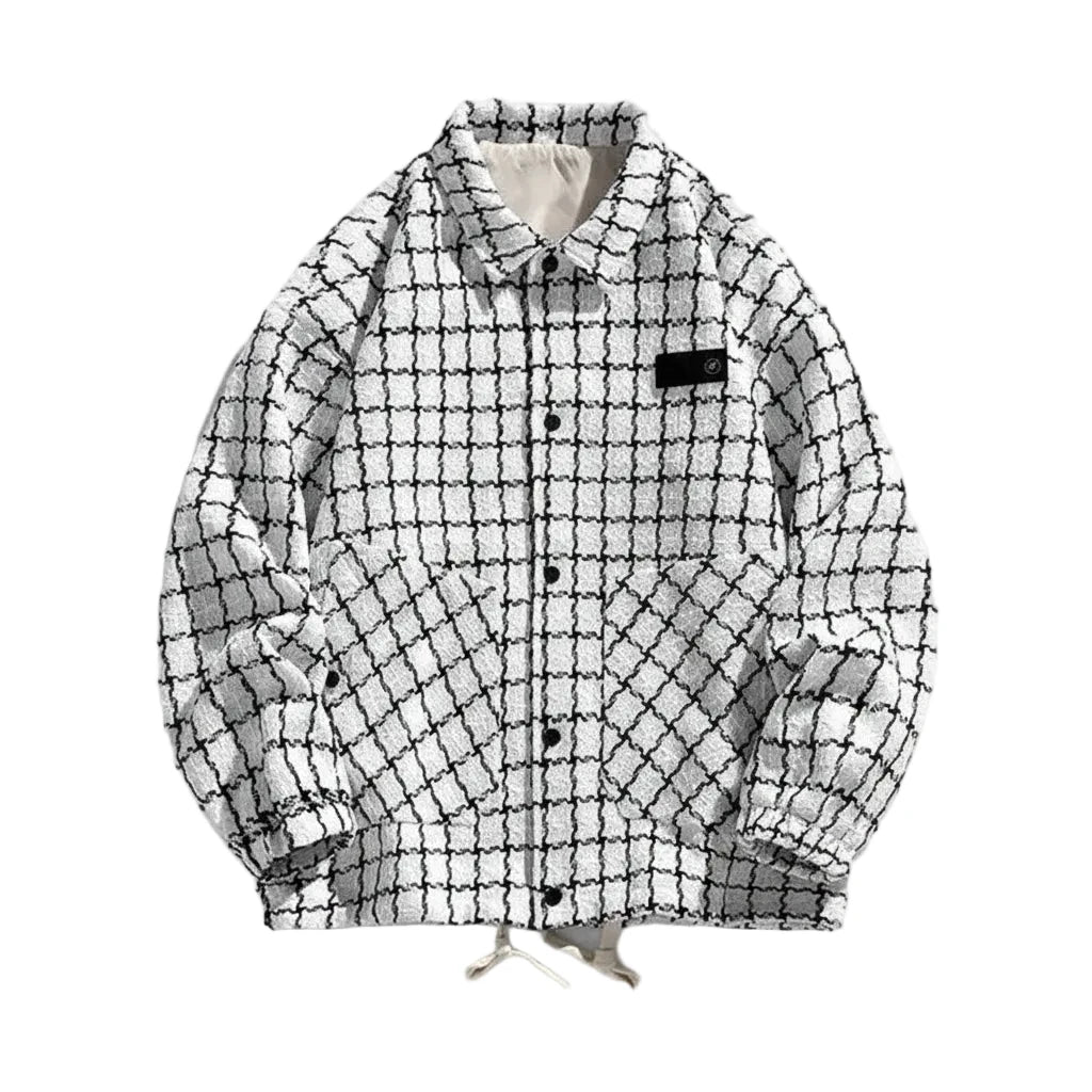 Punk Style Single Breasted Plaid Jacket