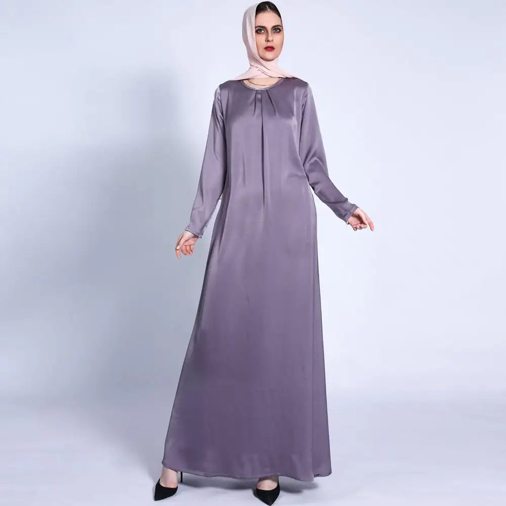 Loose Waist Solid Color Dress